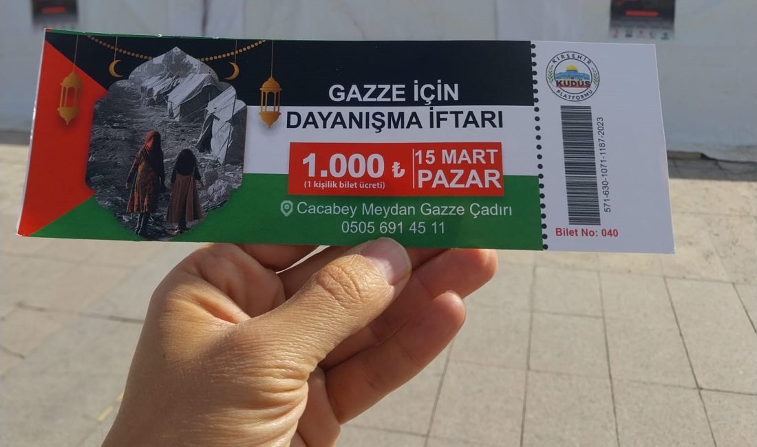 Kırşehir Kudüs Platformu Gazze İçin İftar Programı Düzenliyor Kırşehir’de bulunan