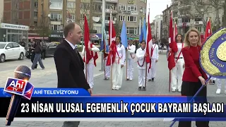 23 NİSAN ULUSAL EGEMENLİK ÇOCUK BAYRAMI ÇELENK SUNUMUYLA BAŞLADI