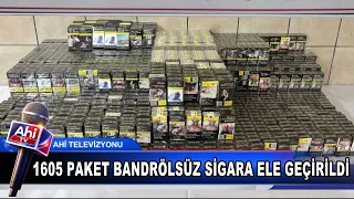 ÇİÇEKDAĞINDA 1605 PAKET BANDRÖLSÜZ SİGARA ELE GEÇİRİLDİ