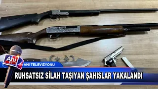 KIRŞEHİRDE RUHSATSIZ SİLAH TAŞIYAN ŞAHISLAR YAKALANDI
