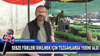 SEBZE FİDELERİ DİKİLMEK İÇİN TEZGAHLARDA YERİNİ ALDI